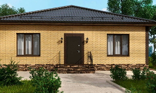 Проекты одноэтажных домов из кирпича | Строй-Мнс - Минусинск от 3599 рублей